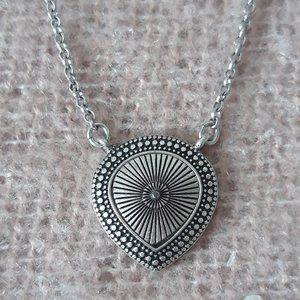 Lucky Brand Boho Necklace, Silver Chain with Pendant